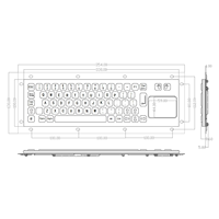 Base de hierro ultrafina IP65, teclado impermeable, teclado de Metal USB, panel táctil de acero inoxidable, quiosco, cajero automático, botón de silicona