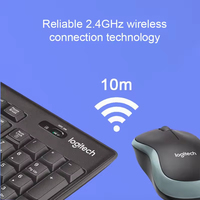 Logitech MK270 USB teclado inalámbrico ratón Combo 3D estilo mano derecha LED Office Essentials Windows Multimedia teclas de acceso directo