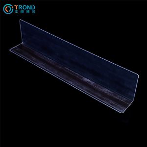 Équipement d'affichage pour supermarchés, séparateur d'étagères en plastique magnétique en forme de <span class=keywords><strong>L</strong></span> pour étagères métalliques, fournitures essentielles pour <span class=keywords><strong>l</strong></span>'entreposage - Product Image 1