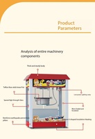 Machine à Popcorn Électrique Professionnelle pour Popcorn Papillon et Champignon – Idéale pour la Vente Ambulante, les Cinémas, les Fêtes et les Événements