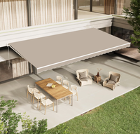 Auvent rétractable, auvents extérieurs de 13' x 10', beige