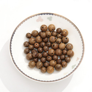 Perles en bois de Nantong, rondes, en bois de santal naturel, ébène, bois de rose, pour la fabrication de bracelets DIY, perles en vrac, taille moyenne - Product Image 5