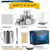 Hot Selling Luxus Soja Kerze Herstellung Kit DIY Wachs Gläser Set für Weihnachten Hochzeit Diwali Bienenwachs Material