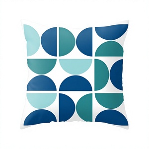 Custom Bohemian Style Geometric Pattern Cotton Throw Pillow Cover with Removable Washable Design 100% Cotton Filling ITHL Brand - Product Image 1