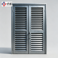 Fenêtre à persiennes en acier robuste pour la dissipation de la chaleur, fenêtre de ventilation en métal pour usage industriel