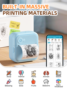 Mini <span class=keywords><strong>Impresora</strong></span> Térmica <span class=keywords><strong>de</strong></span> Bolsillo para Impresión Rápida Inalámbrica <span class=keywords><strong>de</strong></span> Códigos QR, Tamaño <span class=keywords><strong>de</strong></span> Papel <span class=keywords><strong>de</strong></span> 30 mm, Certificación CE/FCC/ROHS - Product Image 5