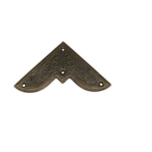 Antique Style Brass <b>Corner</b> <b>Protectors</b> For Furniture With Floral Design Durable Metal Right Angle Guards - Product Image 5