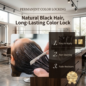 Crème colorante permanente pour <span class=keywords><strong>cheveux</strong></span>, couleur longue durée, <span class=keywords><strong>teinture</strong></span> pour <span class=keywords><strong>cheveux</strong></span> gris, application facile, résistante à la décoloration - Product Image 5