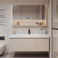 Miroir de salle de bain intelligent à LED en bois massif au design moderne, vente directe usine, commande tactile, anti-buée, à suspendre au mur