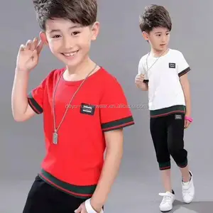 2.35 Dollar HY001 Wholesale NEW STYLE good quality cotton baby boys' clothing sets For ages 3-10 Years Old