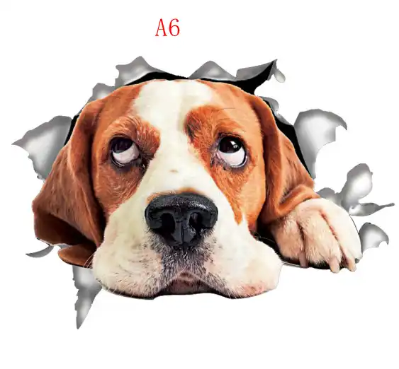 schöne hund katze auto aufkleber pvc aufkleber aufkleber wasserdicht auto  styling haustier abziehbilder für wand haus glas fenster tür