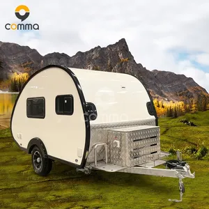 Nuovo design bici camper mini camper rimorchio americano caravan caravan house bus