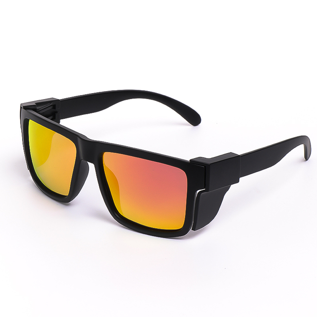 Custom Logo Brand Designer Fashion Mirror Sun Glasses High Quality Side Shield Z87.1 Safety Polarized Sunglasses for Men Women