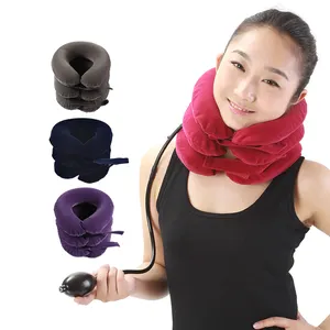 Collar de soporte de vértebra cervical duro inflable suave cómodo de 3 capas Dispositivo de cuello de tracción de aire