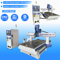 1325 tête oscillante de haute précision 4 5 axes routeurs CNC Machine de gravure pour Portrait modèle 3d sculpture rotative faisant l'équipement