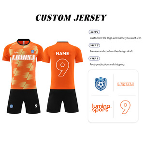 طقم زي كرة قدم مخصص للرجال والنساء والبالغين والأطفال مع طباعة الاسم والرقم قابل للتنفس للتدريب والمباريات - Product Image 3