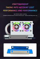 Kedatangan Baru M2.0-2280 Warna Dual Fan Aluminium Heat Sink Permukaan Pola CD Tabung Aluminium Bantalan Hidraulik Hard Disk M2 SSD
