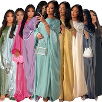 Robe longue à manches longues pour femmes musulmanes, imprimé ethnique, style islamique élégant, robe élégante et tendance aux couleurs vives