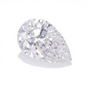 Wholesale Price Jewelry 1CT Pear Cut Lab Grown Diamond Filled Color F <b>Cluster</b> Engagement Wedding Ring Making - Product Image 1