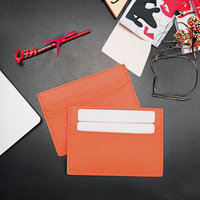 Tarjetero de Cuero con 10 Ranuras, Diseño Delgado de Color Sólido para Tarjetas de Crédito y Carteras, Logotipo Personalizado, Empaque, MOQ Bajo, Precio de Fábrica