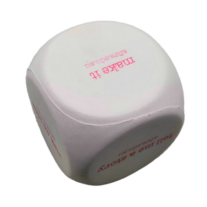 Mainan pereda stres busa PU 12 sisi uniseks kubus dadu spons Rebound lambat <span class=keywords><strong>Solid</strong></span> - Product Image 1