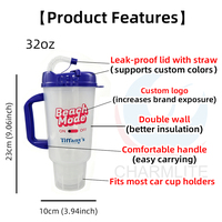Gobelets Souvenirs Géants Daiquiri 32oz OEM Rapides, en Plastique Double Paroi Isolant pour Congélateur avec Poignée