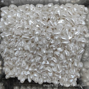 Perla plana de forma Barroca de <span class=keywords><strong>8mm</strong></span> artesanal de Corea del Sur, Perla de imitación de forma irregular para joyería, accesorio de perlas sueltas - Product Image 4