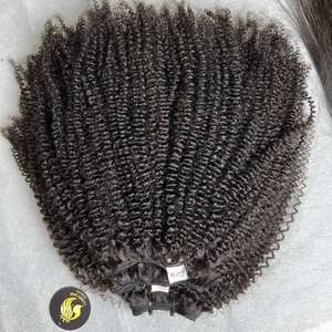 CDYHAIRVN Peluca Frontal de Encaje Transparente HD Rizada Kinky Sin Pegamento al Por Mayor, 100% Cabello Humano Vietnamita, Densidad Personalizada - Product Image 2