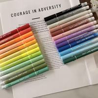 Marqueur professionnel 2026 à double ligne, 24 couleurs, effet métallique argenté, stylo éblouissant pour dessin et peinture, séchage rapide, non toxique, pour l'art