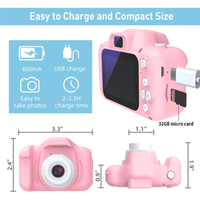 Caméscope vidéo 2 pouces IPS double objectif HD 1080P pour enfants, appareil photo numérique pour Selfie, Mini caméras vidéo pour enfants
