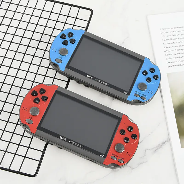 X7/X12 Plus 4.3 Inch 8GB Portable 10000+ Games Handheld Kids Retro Video Game Player Console for PSP