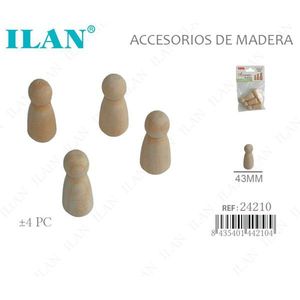 Marionnette en bois ILAN 43 mm, finition naturelle, accessoire artisanal - Product Image 3