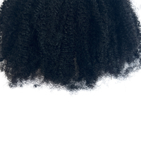 Cheveux humains malaisiens doublement étirés, bouclés afro crépus, pour tressage, 8-20 pouces, 50g, micro-anneaux