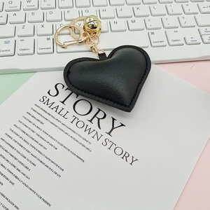 6 màu sắc hình trái tim PU da Móc Chìa Khóa Cô Gái Dễ Thương Trái Tim Keyring Phụ kiện túi xách mặt dây chuyền Mini dễ thương <span class=keywords><strong>Keychain</strong></span> - Product Image 5