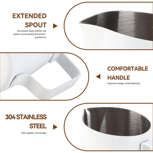 Wholesale Stainless Steel 304 Coffee Metal Cup Milk Frothing Pitcher <b>Jug</b> - Product Image 2