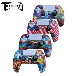 T05 2022 Custom Water Transfer Rubber Shell Painted Funda De Silicona Skin Cover For Ps5 Playstation Controller