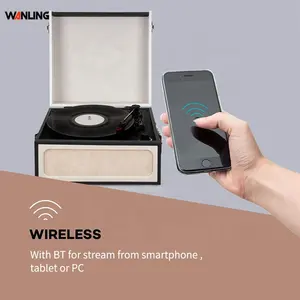 Home Audio Pure <strong>pink</strong> Phonograph Turntable <strong>Vinyl</strong> Record <strong>Player</strong> USB &amp; Blue Tooth with Speakers Vintage Record <strong>Player</strong> - Product Image 3