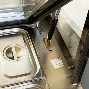 Mesa Refrigerada de Acero Inoxidable de Temperatura Única <span class=keywords><strong>para</strong></span> Almacenamiento de Ensaladas Frescas, Barra de Ensaladas y Sándwiches Refrigerada por Aire - Product Image 3