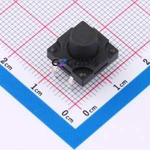 SMG-12-H090A1 Tactile Switch Through hole Component (THT)-4P,12x12mm Switch Single Pole Single Throw Round Button 2.5N 12mm - Product Image 1