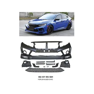 High Quality Front Bumper Car Exterior Accessories Body Kits for Honda Civic 2016-2020 Sports Picture Universal / Tiypeor CN;ZHE