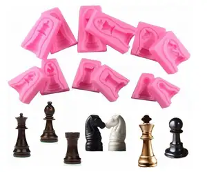 chocolade schimmel schaken Suppliers-3D Chess Piece Silicone Mold for Chocolate