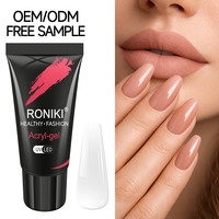 RONIKI 30g/Tube 60g/Tube Gel UV pour Ongles, Gel de Construction Rapide, Polygel Acrylique pour Extension d'Ongles