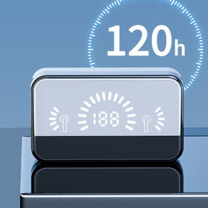 2023 nouveau design de miroir en verre de mode BT 5.1 tws écouteurs sans fil avec <span class=keywords><strong>banque</strong></span> d'alimentation - Product Image 3