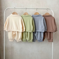 Ensemble de 2 pièces en tricot pour enfants, pull à manches longues pour l'automne, col à volants pour filles, ensembles de tricot pour bébés