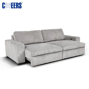 Mamwah Cheers Sofá-cama de tecido 2 lugares grande conjunto de móveis para casa sofá-cama elétrico apoio de braço