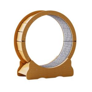 Rodillo de Ejercicio para Gatos de Madera Ecológica con Alto Contenido de Fibra, Silencioso, Juguete Deportivo, Sin Deslizamientos, Estilo Sencillo, Patrón Sólido - Product Image 1