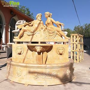 Fontana a Muro in Marmo Bianco Intagliata a Mano YOUFINE per Giardini e Ville all'Aperto - Product Image 6