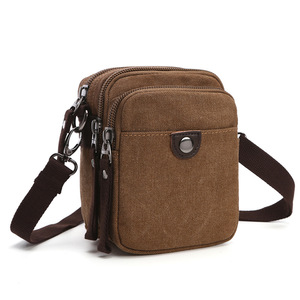 Vente à chaud sac pour hommes de style britannique à la mode vente en gros <span class=keywords><strong>pas</strong></span> <span class=keywords><strong>cher</strong></span> petit sac à bandoulière léger sac latéral en toile à bandoulière - Product Image 2