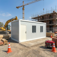 Bureau de chantier préfabriqué, installation rapide, structure en acier imperméable, maison modulaire en conteneur détachable