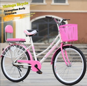 Vélo à pédale adulte léger 24/26 pouces, vitesse unique, style classique, pour homme et <span class=keywords><strong>femme</strong></span>, vélo <span class=keywords><strong>de</strong></span> <span class=keywords><strong>ville</strong></span> pour trajets quotidiens, en acier, transfrontalier - Product Image 4
